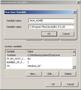 java home user variable